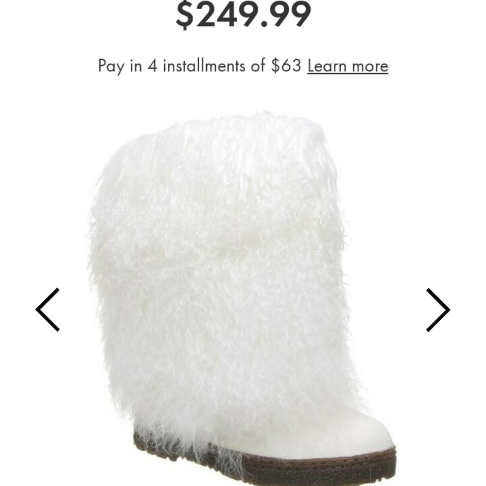 Bearpaw Boetis size 11 white fur winter boots